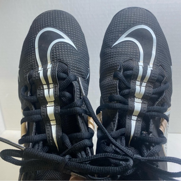 Nike Alpha Fast Flex Size 8.5 Black White Football Cleats - Picture 6 of 9